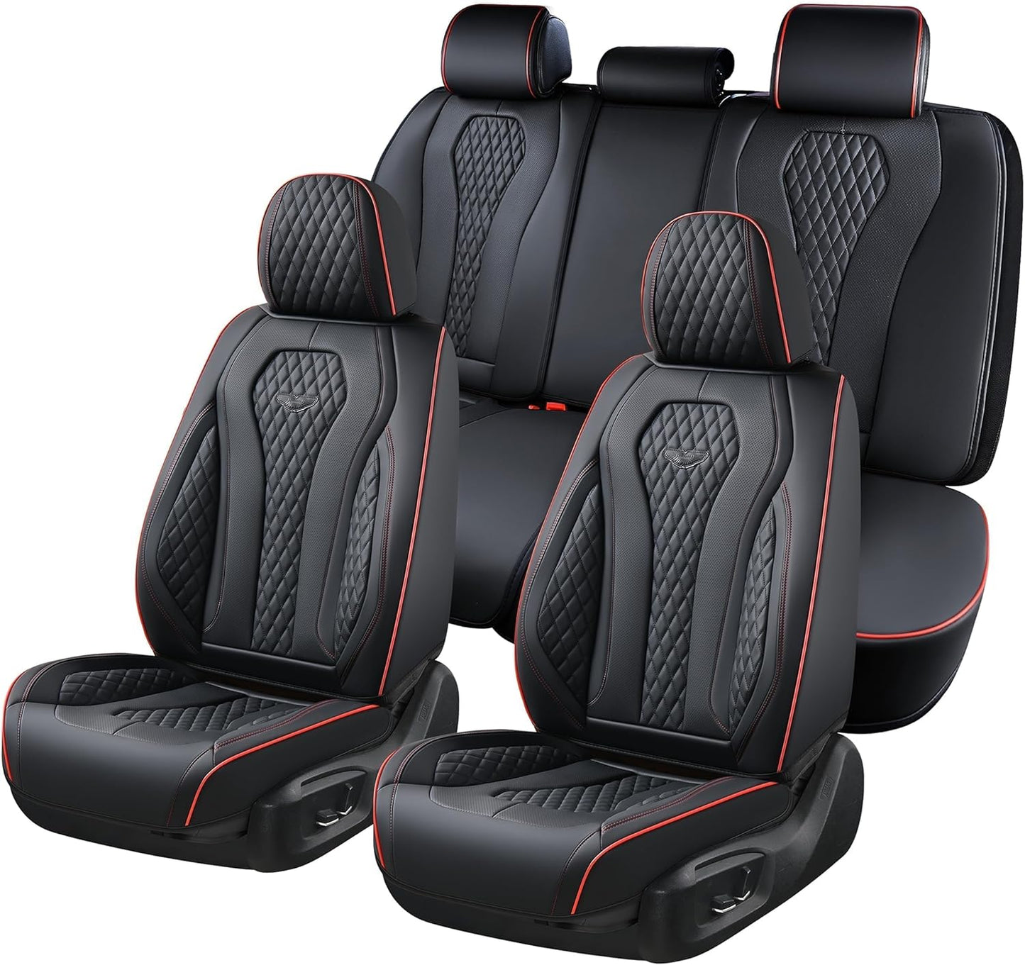 Black & Red Stripes Seat Cover Premium