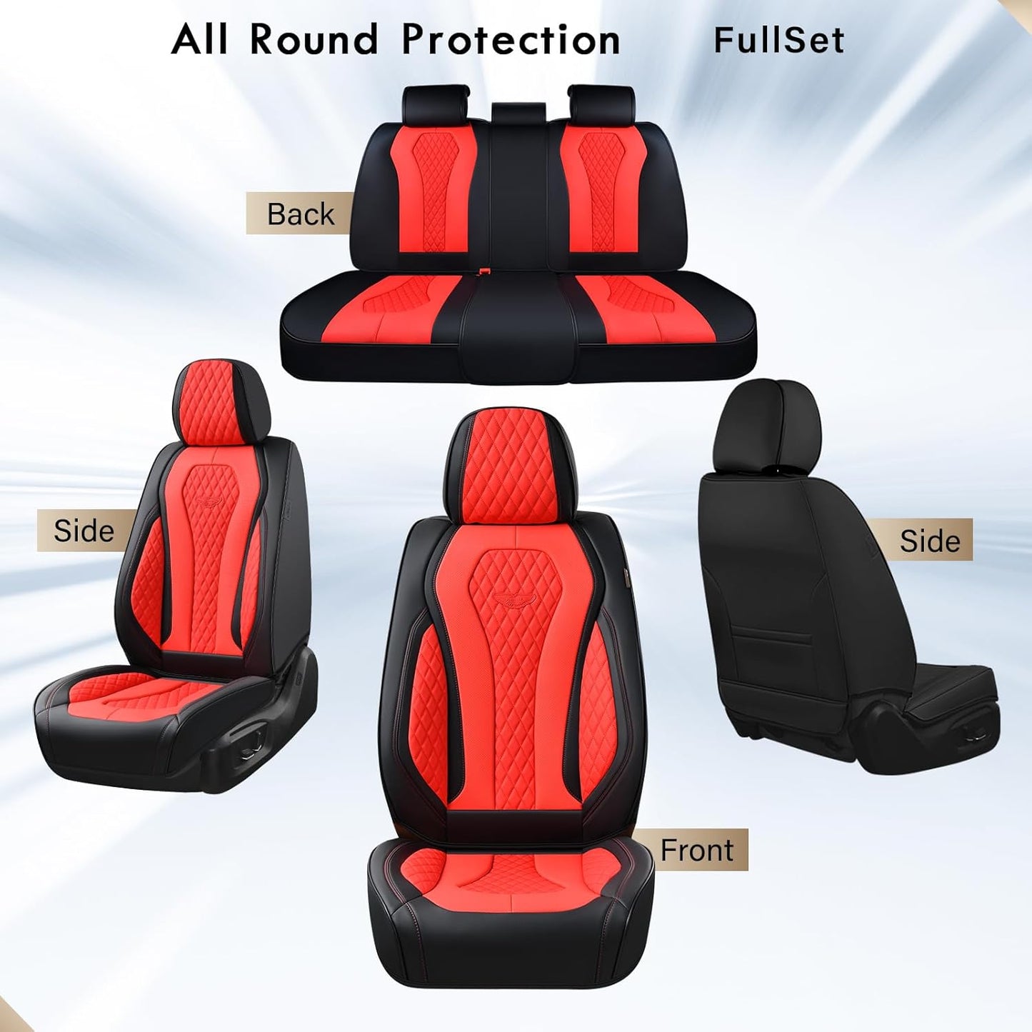 Black & Red Seat Cover Premium