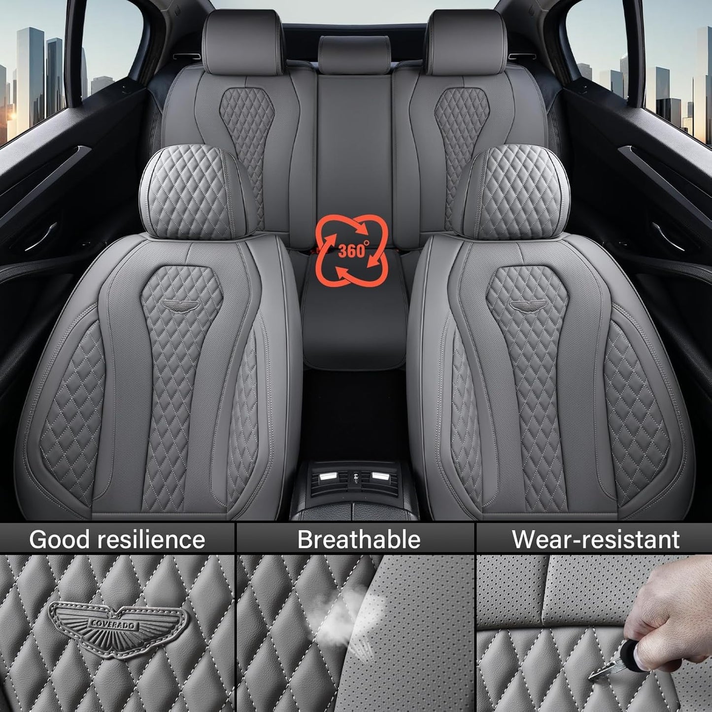 Gray Seat Cover Premium