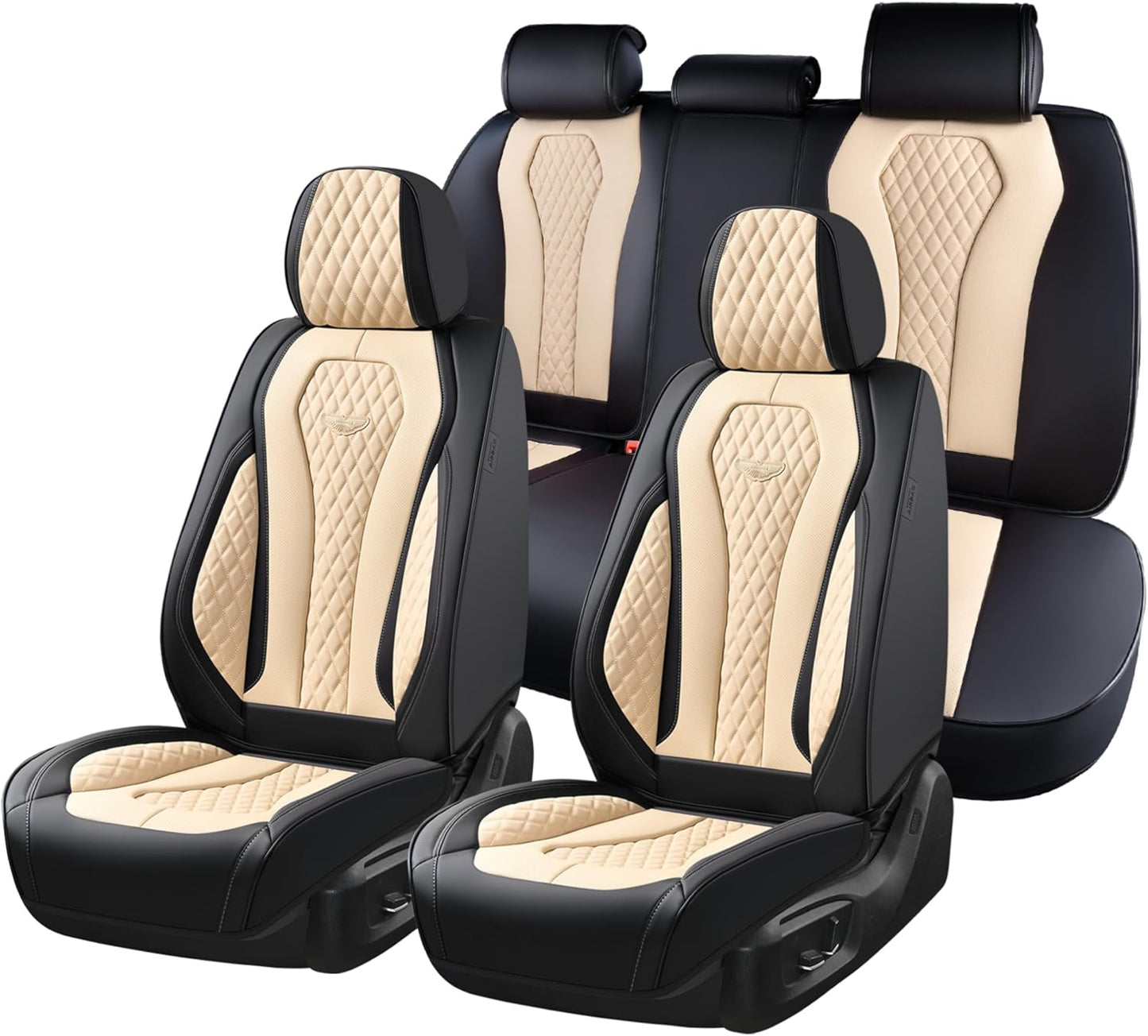 Black & Beige Seat Cover Premium
