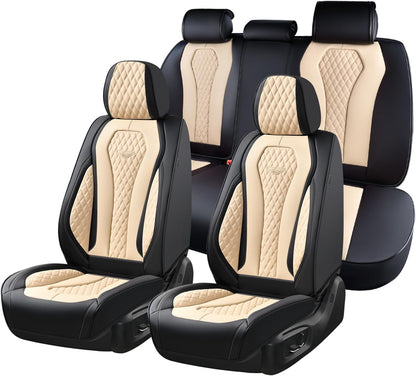 Black & Beige Seat Cover Premium