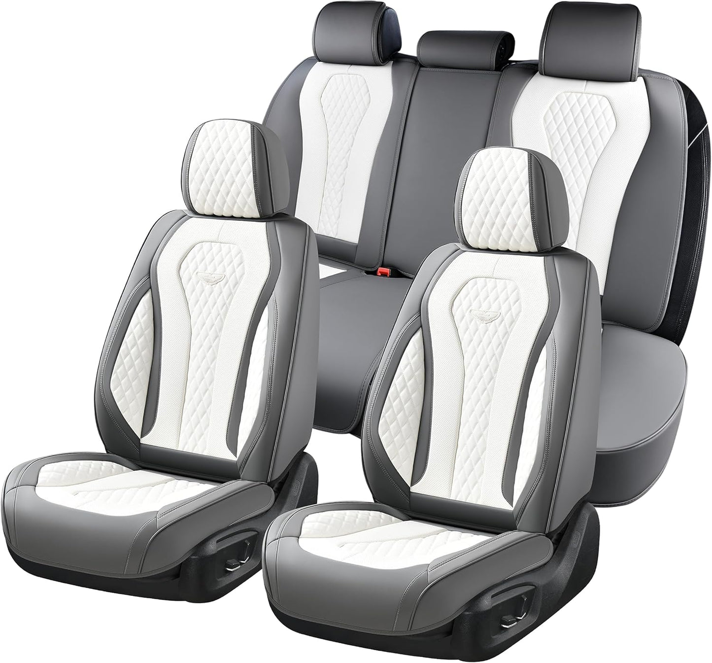 Gray & White Seat Cover Premium