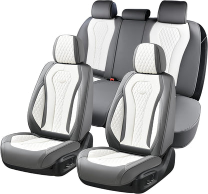 Gray & White Seat Cover Premium