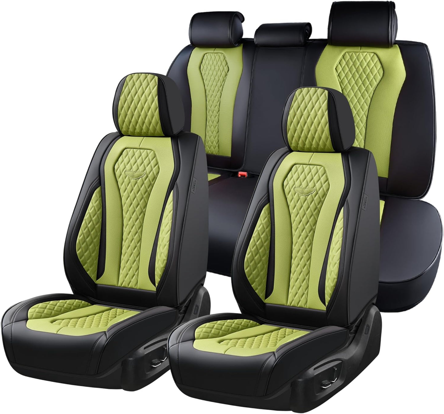 Black & Green Seat Cover Premium