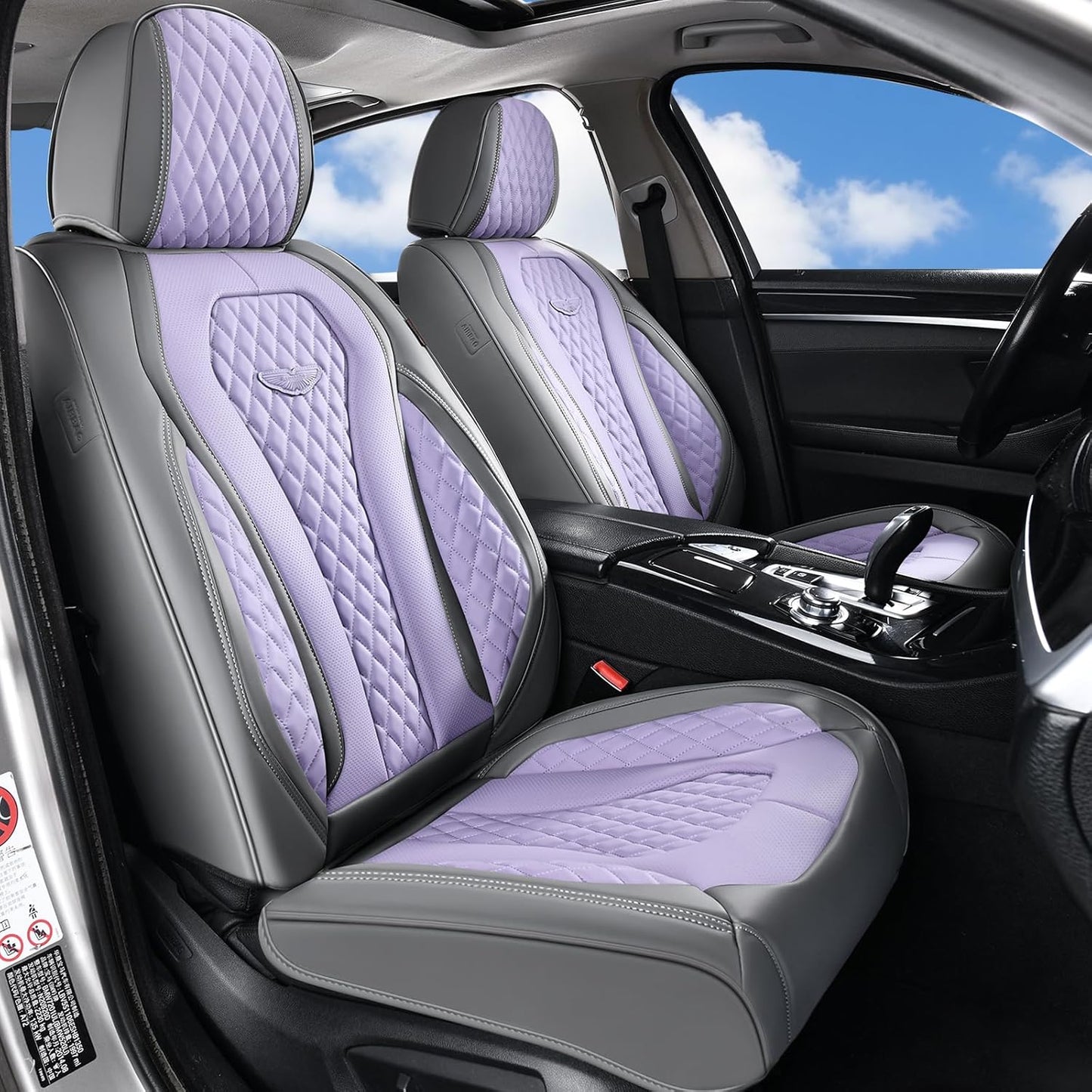 Black & Purple Seat Cover Premium