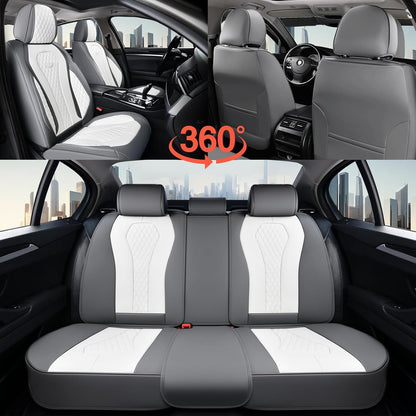 Gray & White Seat Cover Premium