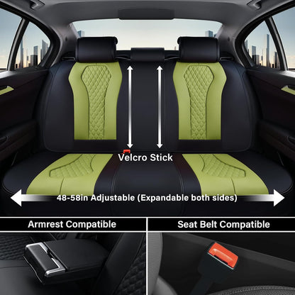 Black & Green Seat Cover Premium