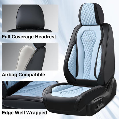 Black & Blue Seat Cover Premium