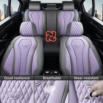 Black & Purple Seat Cover Premium