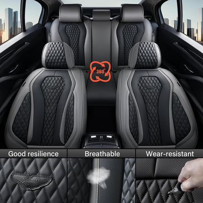 Black & Gray Seat Cover Premium