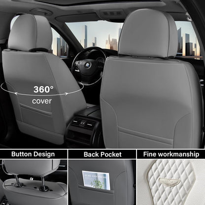 Gray & White Seat Cover Premium