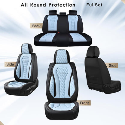 Black & Blue Seat Cover Premium