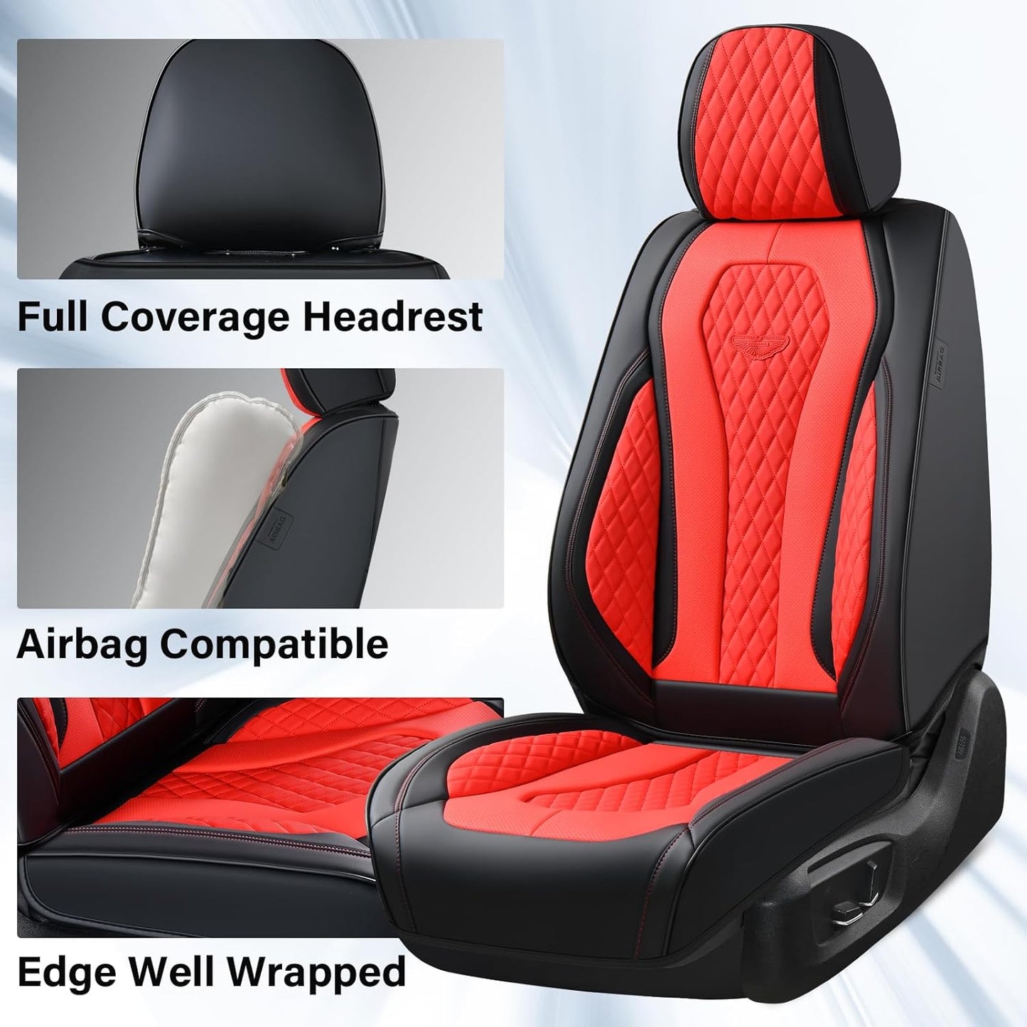 Black & Red Seat Cover Premium