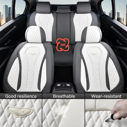 Gray & White Seat Cover Premium