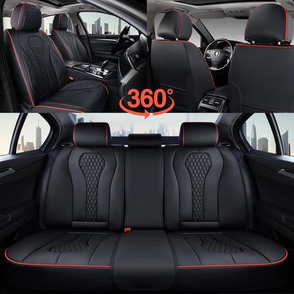 Black & Red Stripes Seat Cover Premium