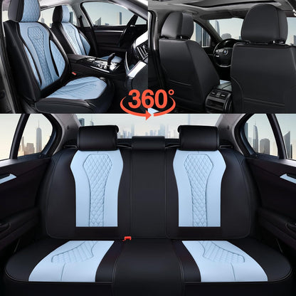 Black & Blue Seat Cover Premium