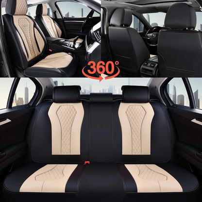 Black & Beige Seat Cover Premium