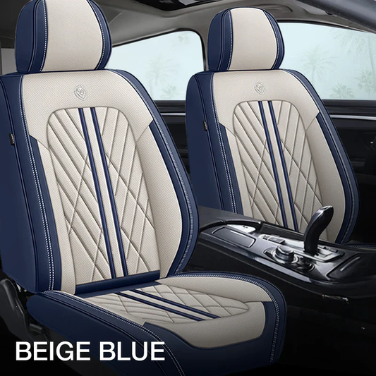 Beige & Blue Seat Cover