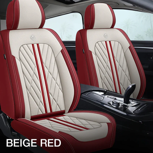 Beige & Red Seat Cover