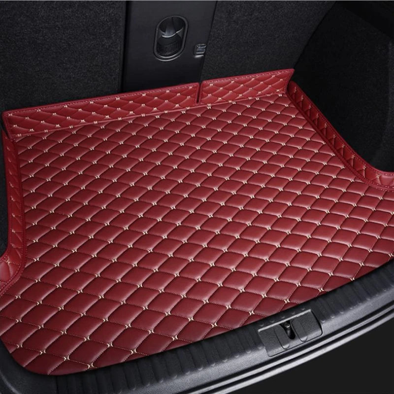 Wine Red Car Trunk Mats