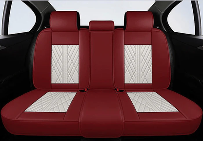 Beige & Red Seat Cover