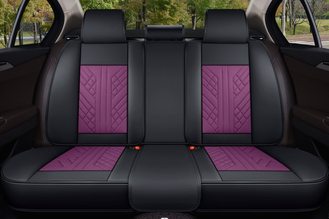 Purple Black Seat Cover